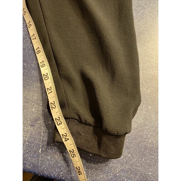 Zara Jogger Tuxedo Stripe Black Elastic Waist Semi Sheer Drawstring Wms Sz M - Picture 11 of 11